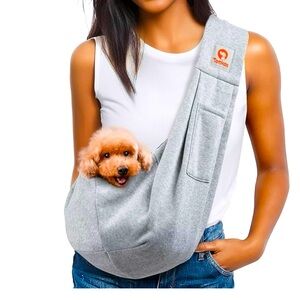 TOMKAS Pet Sling Carrier with Extra Pocket Storage for Small Dogs